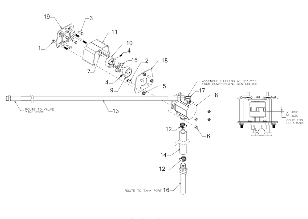 Pump Diagram and Parts List for LS25 (24BG55M1710)(2018) Cub Cadet Log Splitter